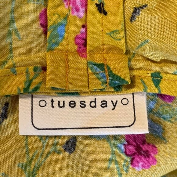 Tuesday Women's Floral Deep‎ V Neck Long Drape Sleeve Pullover Caftan One Size - Picture 7 of 11